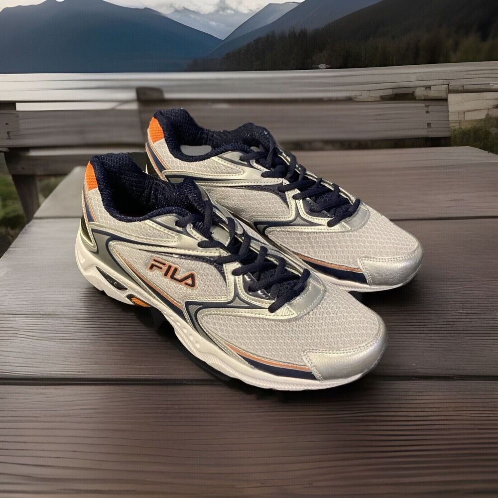 COPY - Fila Men's 91175  1SR20565-085 Sneakers Silver - Orange Black Sz 12 New …